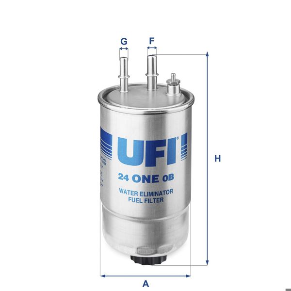 UFI 24.ONE.0B | Yakıt Filtresi Fiat-Fiorino-Doblo-Linea 07-Punto 1.3 JTD-1.9 JTD 05 St-Peugeot Bipper 1.3-Boxer 3.0 HDI