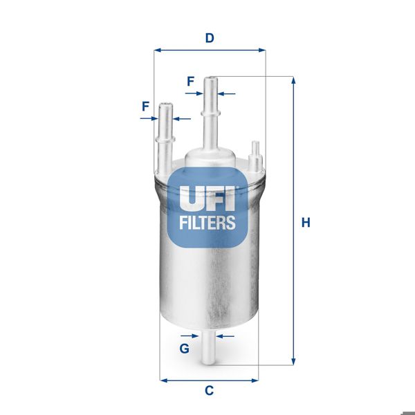 UFI 31.833.00 | Yakıt Filtresi 4 Bar / H155wk02 / Kl156 / 3