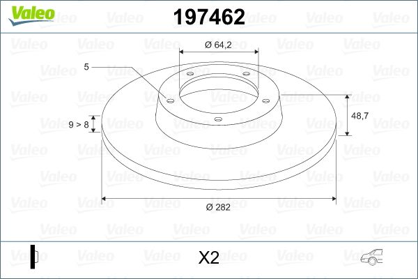 VALEO 197462 | Disk Arka 09-Accord 2.0İ-2.2D 16V | 1 Adet