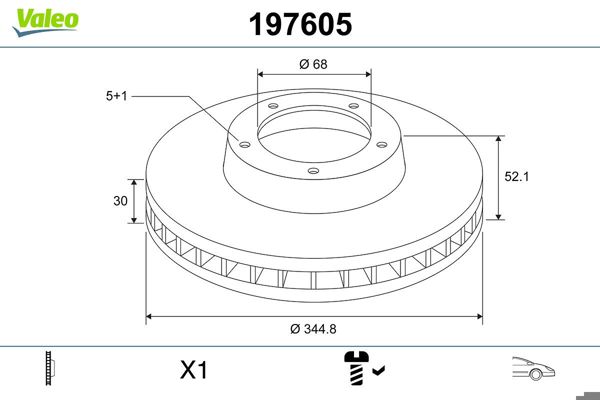VALEO 197605 | Ön Fren Aynası Havalı A4 A5 Q5 A6 A7 Macan 1.8 / 2.0 / 3,0 TFSI 2.0 / 2,7 / 3,0 TDI 07-16