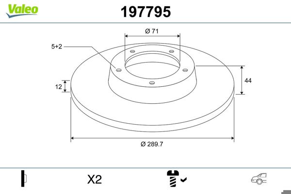 VALEO 197795 | Arka Fren Aynası Havalı 508 508 Sw 1.6 VTI / 1.6 Thp / 1.6 HDI / 2.0 Hdı11 / 10