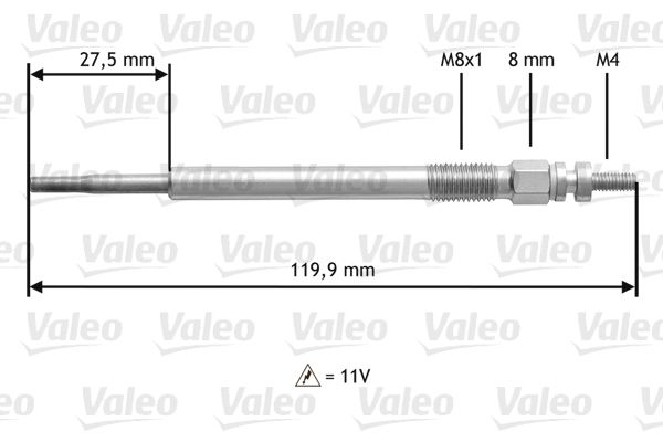 VALEO 345123 | Kızdırma Bujisi Psa / Ford / Toyota | 10 Adet