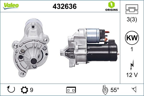 VALEO 432636 | Marş Motoru 12V 9 Diş D6ra 661 Citroen Xsara Jumper Fiat Ducato 2.0 94 02 P205 P305