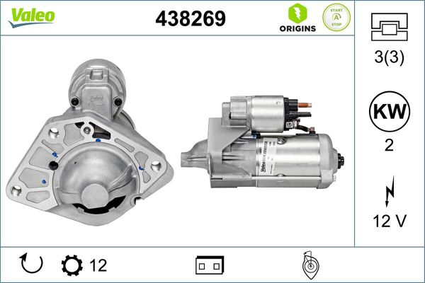 VALEO 438269 | Marş Motoru Kmp 15-Traffic-Kadjar-Fluence 1.6Dci + Ms