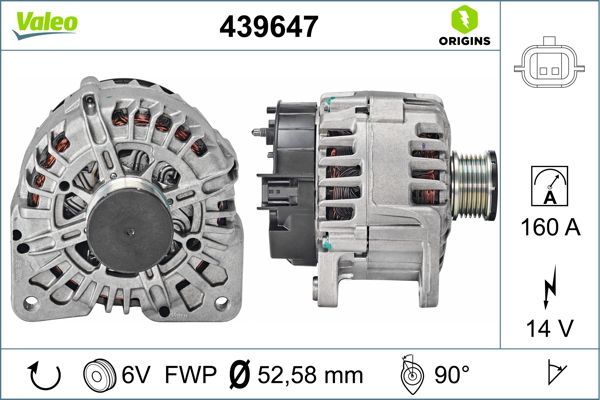 VALEO 439647 | Alternatör Kmp 08-Megane-Laguna-Scenic 2.0 16V