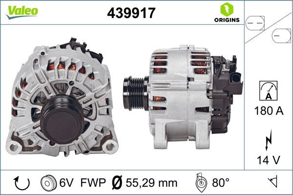 VALEO 439917 | Alternatör 180 A