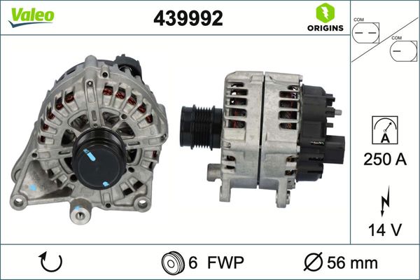VALEO 439992 | Alternatör 14V / 250A