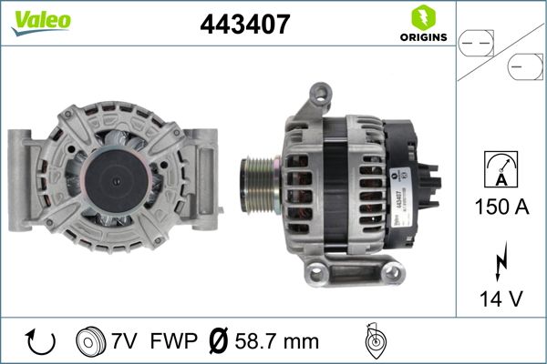 VALEO 443407 | Alternatör 150 Amp