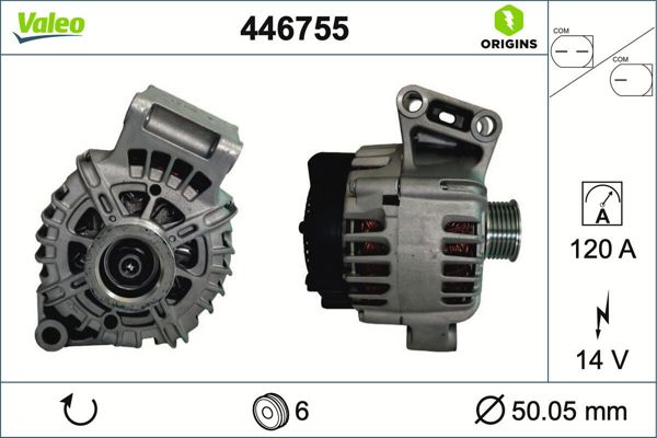 VALEO 446755 | Ford Mondeo 2007-2014 1.6 Benzinli Model Arası Alternatör (120 Amper)
