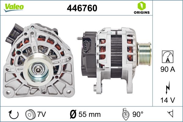 VALEO 446760 | Alternatör Komple 90 A (Nissan Sedan Micra Sunny (N17k N17kk) (2011-2014 / 2015) 1.5 99Hp Hr15de)
