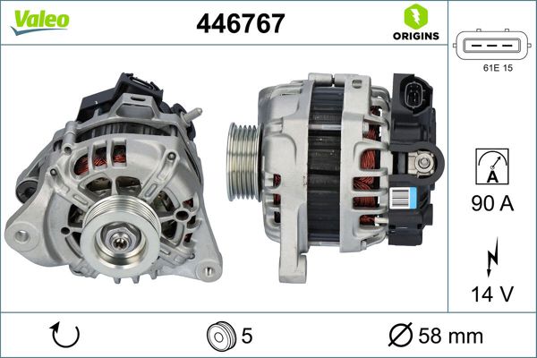 VALEO 446767 | Alternatör Hyundai i10 1,0 Benzinli 2013-
