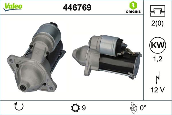 VALEO 446769 | Marş Motoru (Chevrolet Cruze 1.6-Aveo 1.2-1.4)