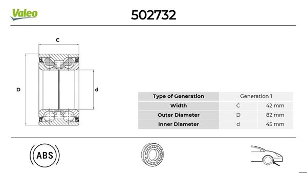 VALEO 502732 | Porya Rulmanı Ön