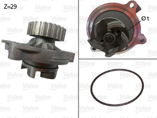 VALEO 506336 | Su Pompası Audi Coupe (89 8B) 2.3 Audi Coupe (89 8B) S2 Audi 100 (4A2 C4) 2.3 E