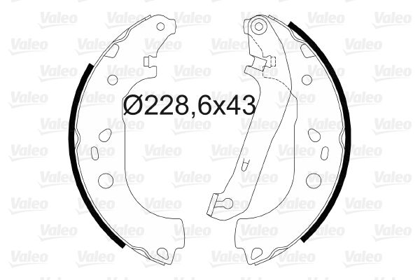 VALEO 564068 | Arka Fren Balatası (Pabuclu) Focus II 04 /-C Max 03-07 1,6Tı / 1,6Tdcı / 1.8 TDCI / 2,0Tdcı Abssız Ölçü: (228X4)