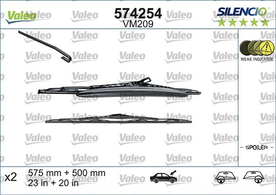 VALEO 574254 | Silecek Takım (BMW 3 Seri E46 Takım)