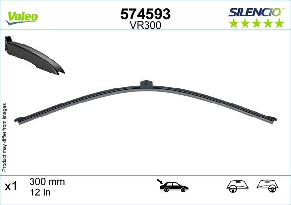 VALEO 574593 | Silencio X-Trm Flat Blade Vr52 (X1) (300 mm) (Arka) Audi A1 Sportback (12.2018 /)