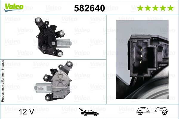 VALEO 582640 | Silecek Motoru Arka 09 > Qashqai-Duster