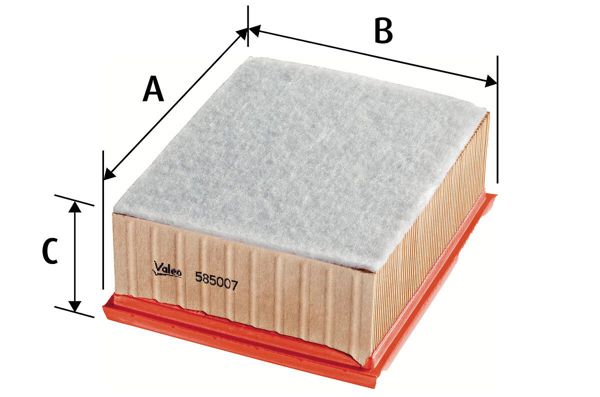 VALEO 585007 | Hava Filtresi (Peugeot 206 2.0 HDI 90, Citroen Xsara 2.0)