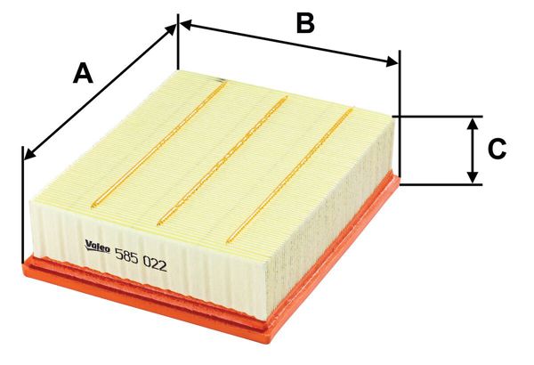 VALEO 585022 | Hava Filtresi (Renault Laguna II 1.9 DCI, Espace V 2.2)