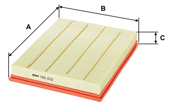VALEO 585032 | Hava Filtresi Benzinli (Opel Astra G-Astra H-Zafira 1.4-1.6)