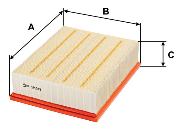 VALEO 585043 | Hava Filtresi (Audi A4 Cabrıolet 1.9 TDI)