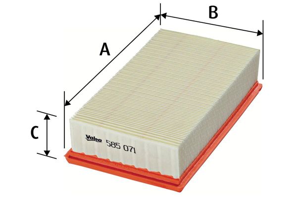 VALEO 585071 | Filtre Hava-(Renault Clio III Modus 1.4-1.6 16V 1.5 DCI / Nissan Micra 1.5 DCI 05 / Juke 1.5 DCI 10-/ / Note 1.5 DCI 05 / 12)