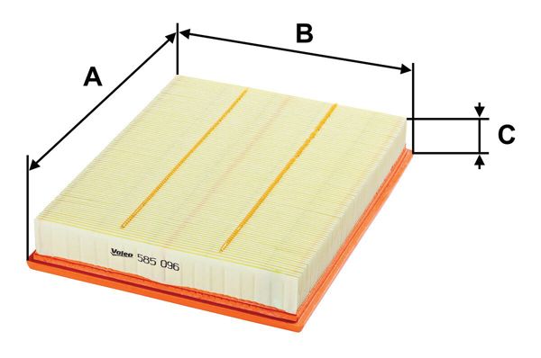 VALEO 585096 | Hava Filtresi (Opel Vectra C 1.6 1.8 2.0 2.0 CDTI 3.0 CDTI 02-/ Sıgnum 1.8 2.0 1.9 2.0 CDTI 04 -)