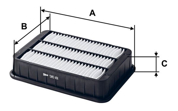 VALEO 585161 | Filtre Hava-(Mitsubishi Asx 1.6-1.8 10 / Lancer 1.5 08 / Outlander 2.0 / Peugeot 4007-4008 07 /)