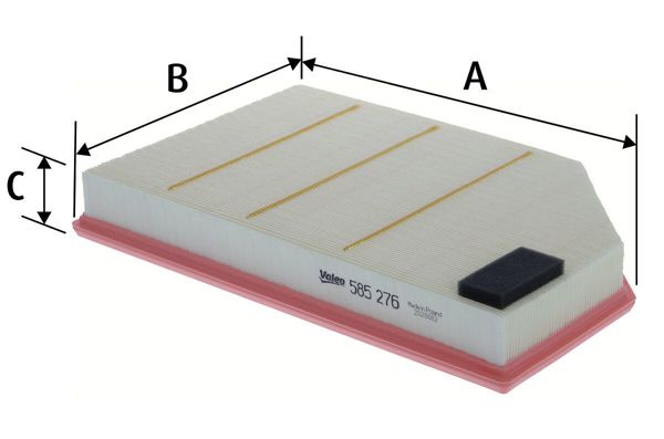 VALEO 585276 | Hava Filtresi Volvo (S60 / V60 / S80 / Xc90) (07-14) (D2-D3-D5-V8-T3-T4)