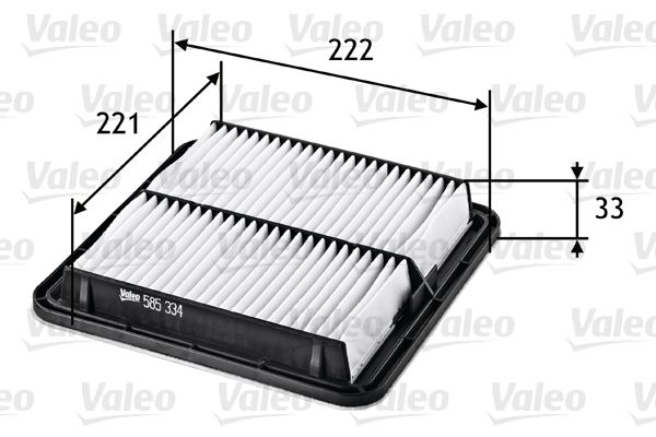 VALEO 585334 | Hava Filtresi (Subaru Forester 2.0 2008-/ Impreza III-IV 07-Legacy III-IV 2003-12 / Outback II-III-IV / Xv I 2012 -)