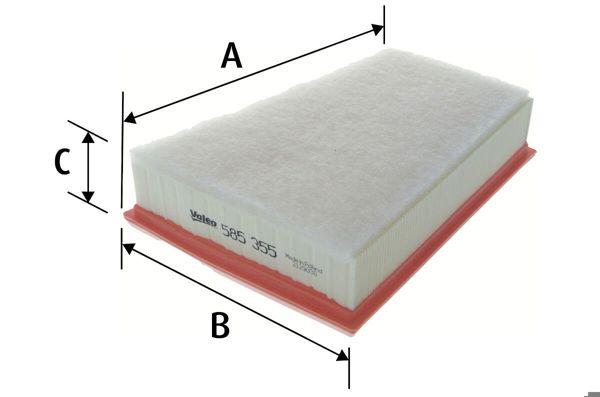 VALEO 585355 | Hava Filtresi Fluence Kangoo III Megane II Scenic II 1.5 K9k 1.6 16V Mercedes Cıtan 13 -)