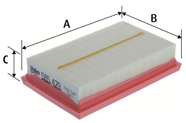 VALEO 585429 | Hava Filtresi (Toyota Corolla 19 / 1.8 Hybrıd / Chr 17 / 1.8 Hybrıd / Yaris 12 / 1.5 Hybrıd / Citroen C1 14-1.0 / Peugeot 108 14-1.0)