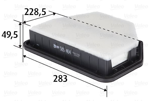 VALEO 585464 | Hava Filtresi (Chevrolet Captiva 2.2D 11-/ Opel Antara 10 -)