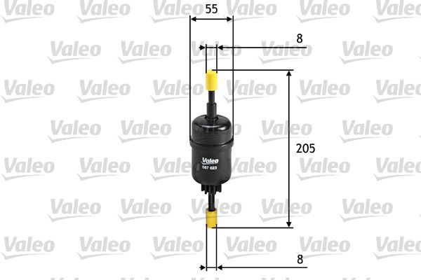 VALEO 587023 | Yakıt Filtresi (Benzin) (Ford 1.25-1.3-1.4-1.6 Zetec 01-12-2.0 Zetec 04-12) (Mazda 2 Serisi)