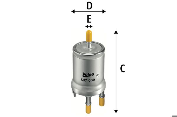 VALEO 587030 | Yakıt Filtresi-6.6 Bar (VW Amarok 10-Caddy 11-Golf 04-14 Polo 10-Audi A3 04-13 Seat Leon 06-13 Skoda Octavia 04-13)