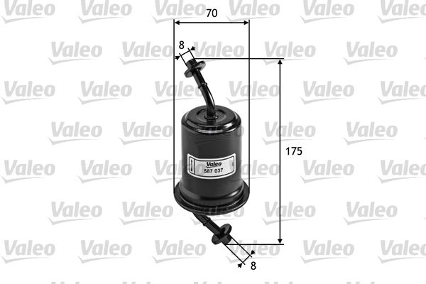 VALEO 587037 | Yakıt Filtresi (Benzin) (Mazda: 323 F V 1.5 16V)