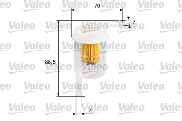 VALEO 587045 | Yakıt Filtresi (Benzin) (Nissan: Micra 1.2, Micra 1.0)
