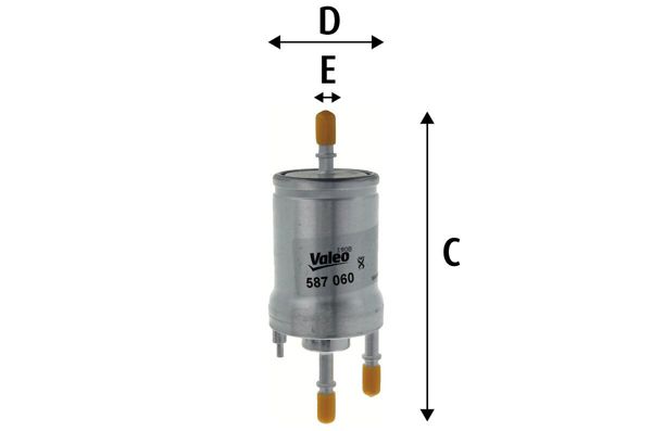 VALEO 587060 | Yakıt Filtresi 4 Bar VW Golf Polo Audi A3 Seat Ibiza Skoda Fabia