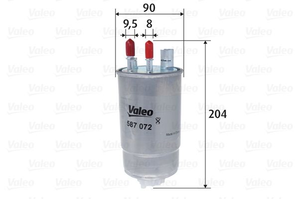 VALEO 587072 | Yakıt Filtresi (Mazot) (Opel Meriva A 1.3 CDTI 03-10)