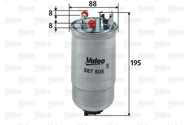 VALEO 587505 | Yakıt Filtresi (Fiat Punto 1.7D 94-00)