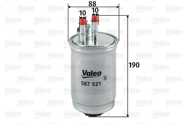 VALEO 587521 | Yakıt Filtresi (Mazot) (Musursuz) (Ford Connect 75Ps 02 / Focus I 1.8 Tddı)