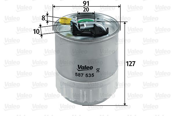 VALEO 587535 | Yakıt Filtresi (Mercedes Om646-647 W169-203-204-211-221-639-906)