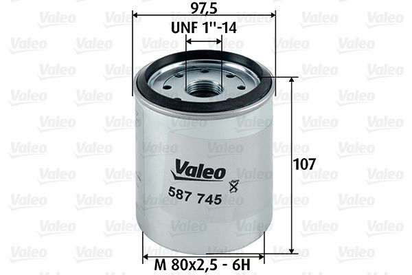 VALEO 587745 | Yakıt Filtresi (Mazot) (Jeep Voyager II-III (Es) 2.5 TD Cherokee (Kj) 2.5-2.8Crd4x4 Cherokee (Xj) 2.5 Td4x4)