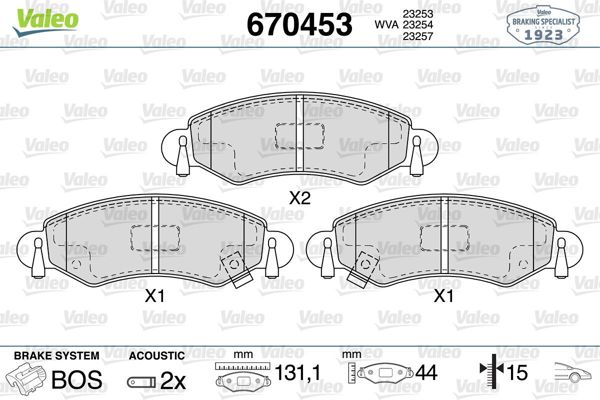 VALEO 670453 | Fren Balata Ön 00-Agila