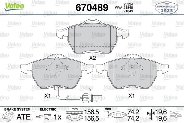 VALEO 670489 | Fren Balata Ön 96-Sharan