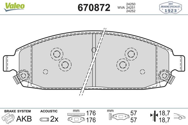 VALEO 670872 | Fren Balata Ön 05-Grand Cherokee