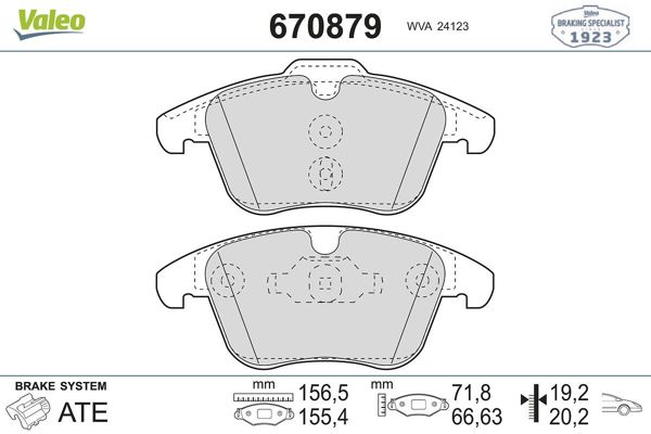 VALEO 670879 | Fren Balata Ön 07-Freelander.II-C5-Mondeo