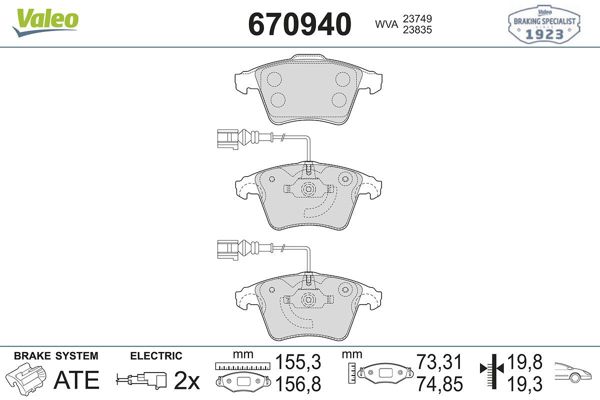 VALEO 670940 | Fren Balata Ön 03-Touareg 16