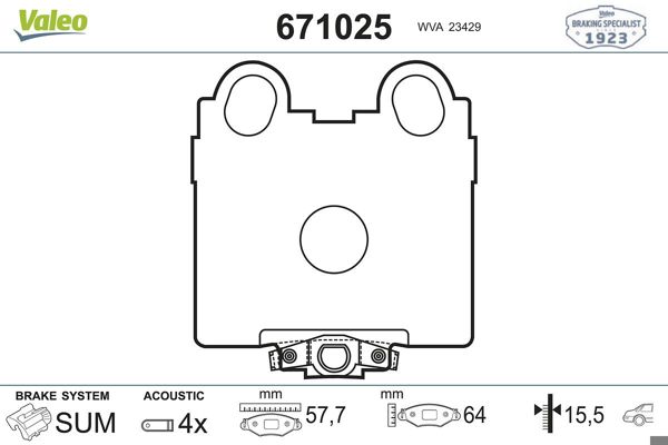 VALEO 671025 | Fren Balatası Arka Lexus Gs 300 400 430